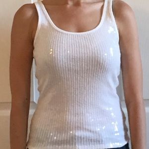 White sequined tank top from The Limited