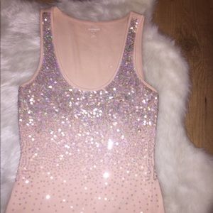 Pink Sequin Tank