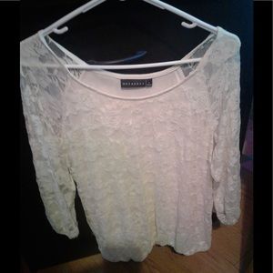 Metaphor white lace top