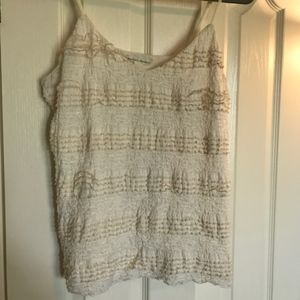 Bana Republic Cream and Gold Cami