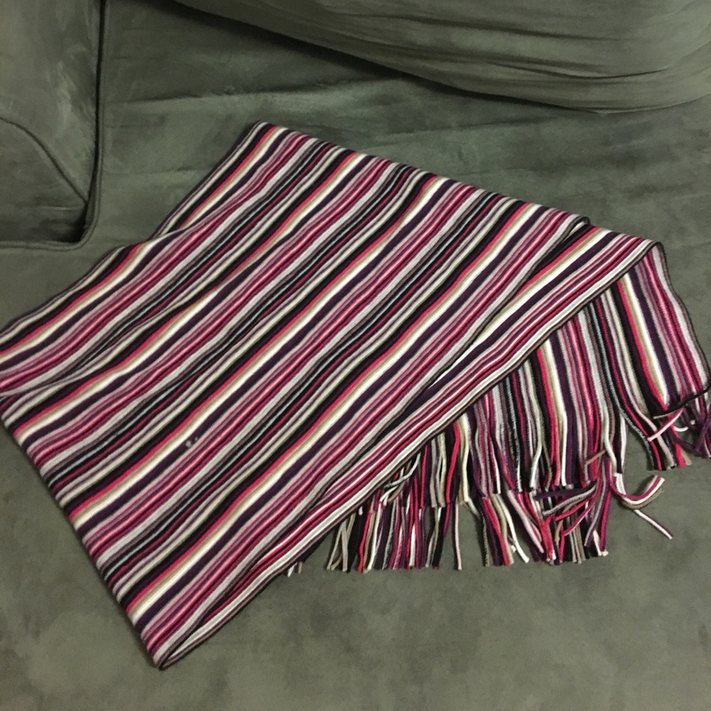 Multi color striped scarf