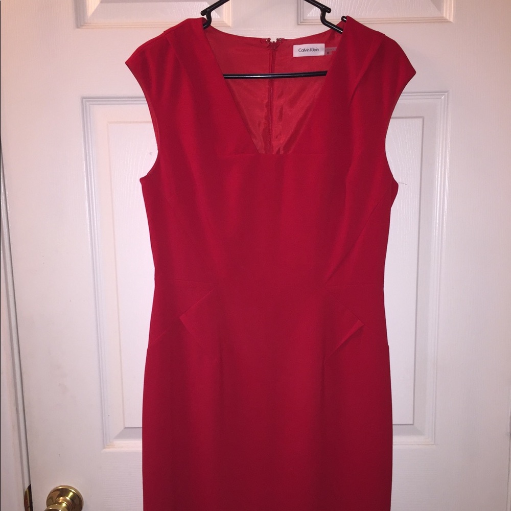 Red Calvin Klein Dress - Size 8.