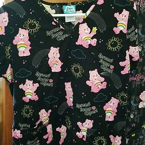 Hello kitty and care bear scrubs