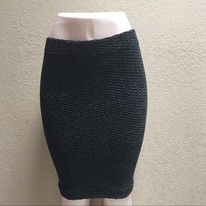 skirt mini black with silver sparkles extra thick stretchy fabric seamless