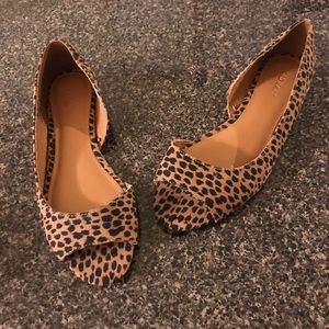 Leopard print flats