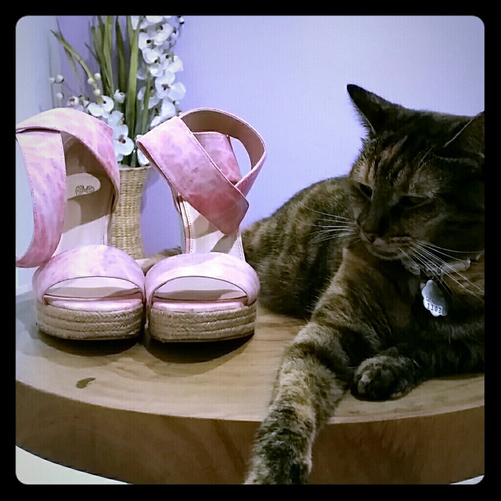 Victoria's Secret cloth pink wedges