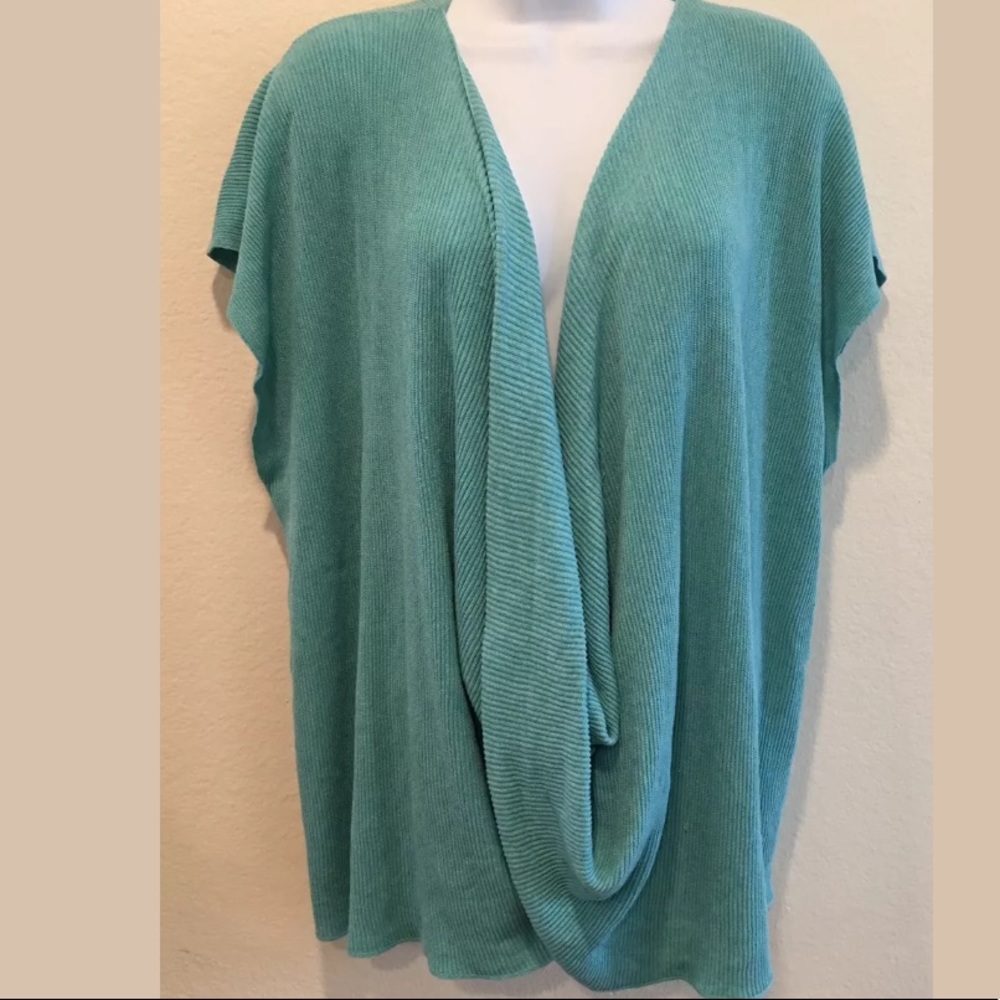 Josie Natori Plunging Drape Cowl Bodice Knit Top - Picture 2 of 8