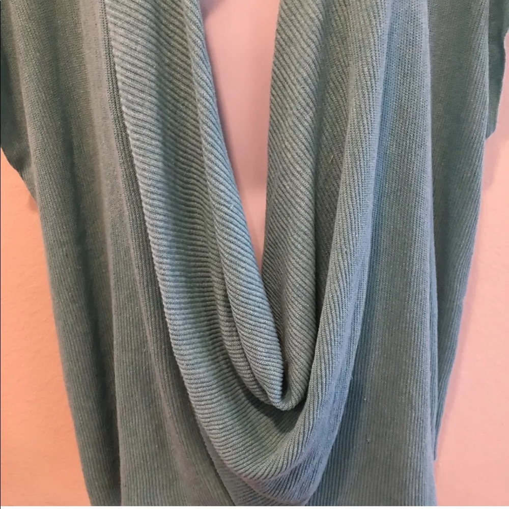 Josie Natori Plunging Drape Cowl Bodice Knit Top - Picture 5 of 8