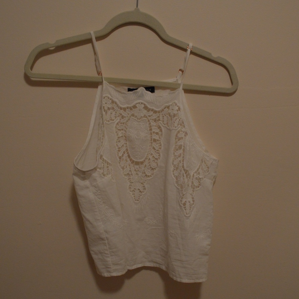 Kendall and Kylie Lace Cutout Tank Top