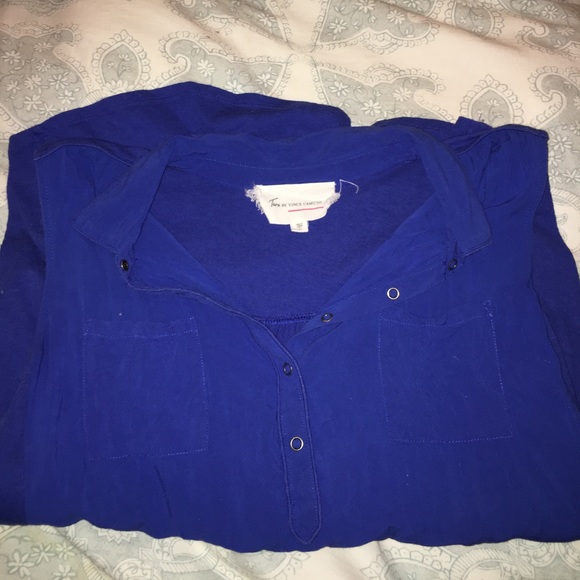 Two by Vince Camuto royal blue collared tank - Picture 2 of 6