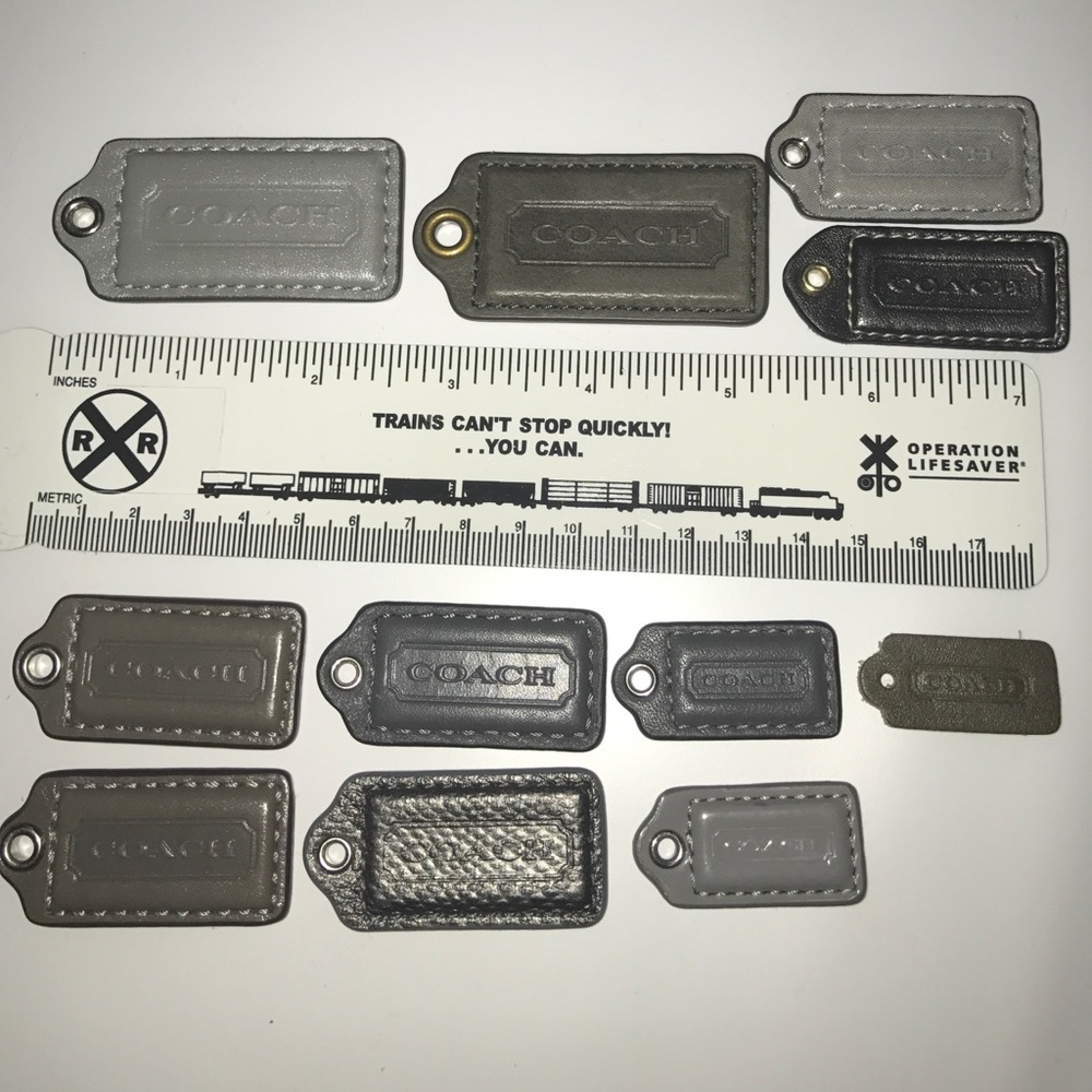 Coach GREY leather tag. Make offer