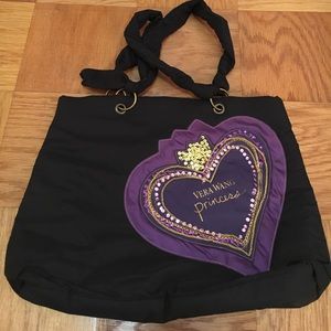 Black and Purple Vera Wang Princess Tote Bag