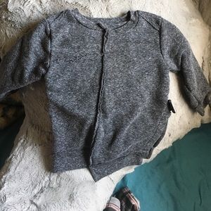 Grey asymmetrical sweater