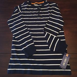 NWT Boys Long-Sleeve Henley Shirt, XL