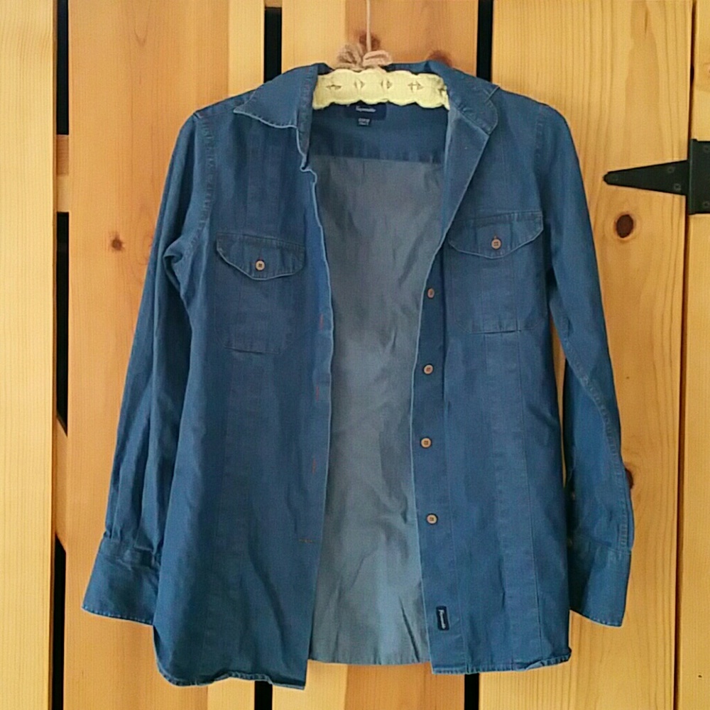 Button down denim shirt