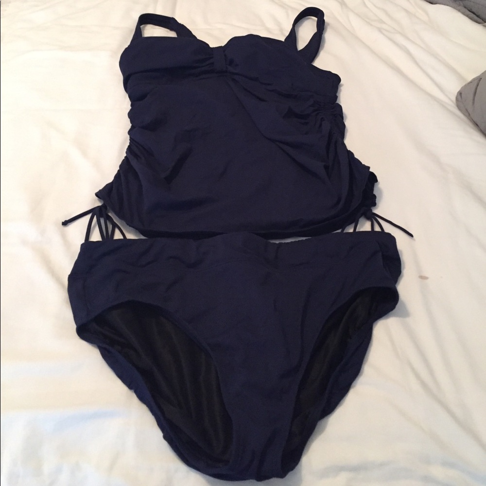Lands End Navy Swimsuit