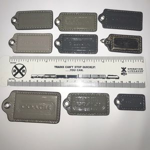 Coach PATENT leather GREY tags, make offer