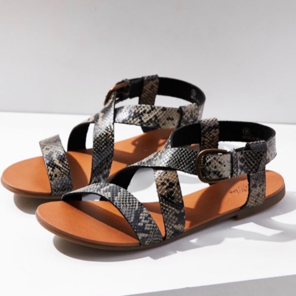 Cute snake skin sandals