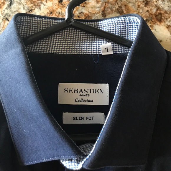 Sebastian James Collection - Slim Fit Navy Large - Picture 2 of 3