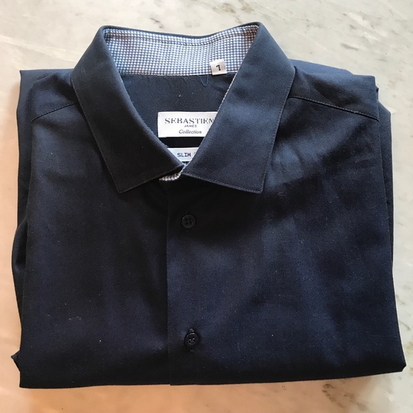 Sebastian James Collection - Slim Fit Navy Large - Picture 3 of 3