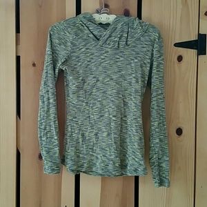 Long sleeve, hooded shirt