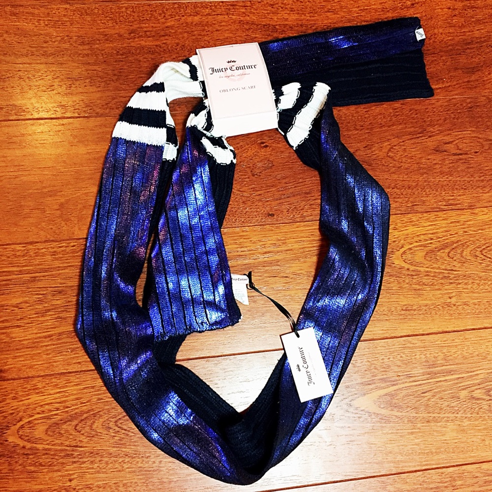 NEW Juicy Couture metallic fabric scarf