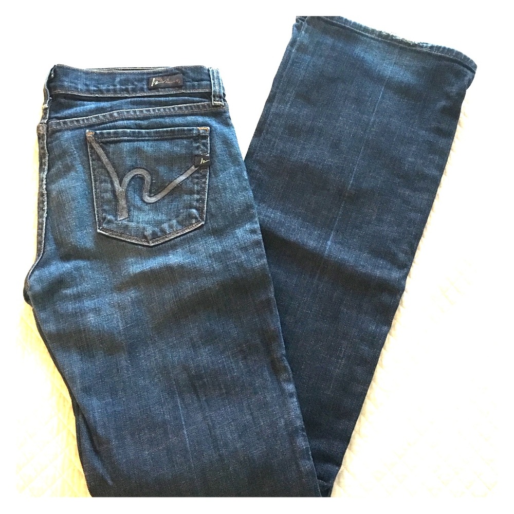 Citizens of Humanity boot cut dark blue jeans