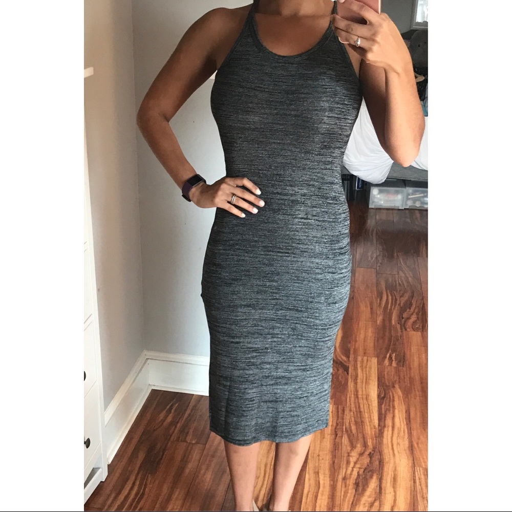Lulus grey bodycon midi dress