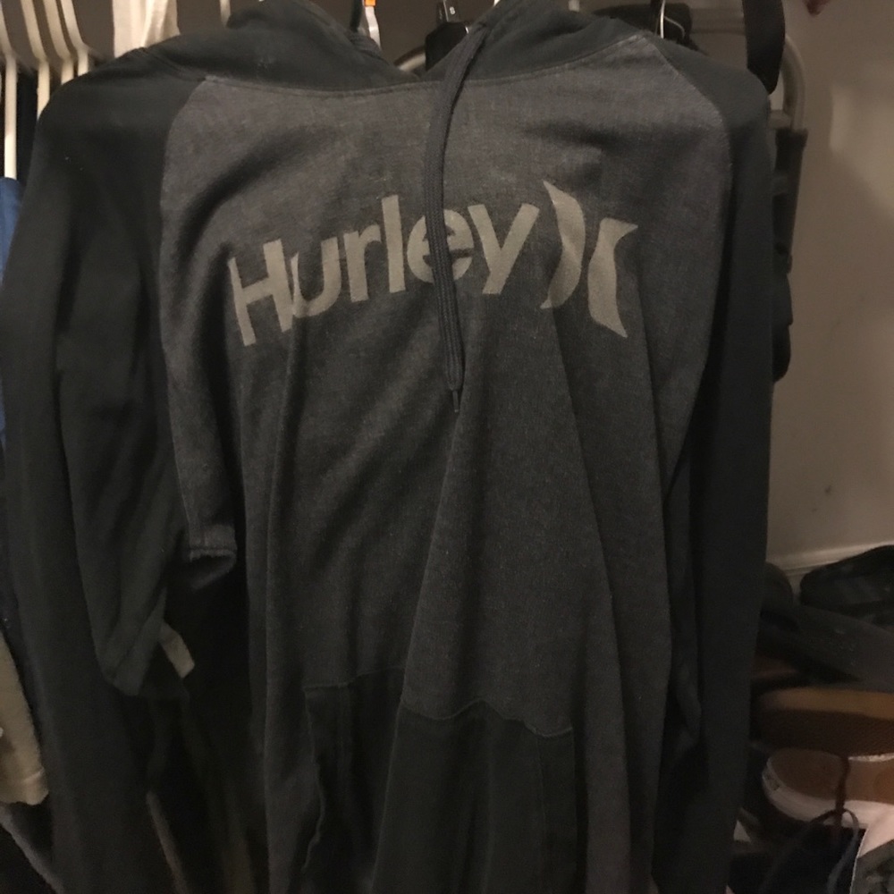 Black n grey men's Hurley hoody