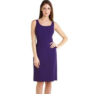 Tahari purple fitted dress