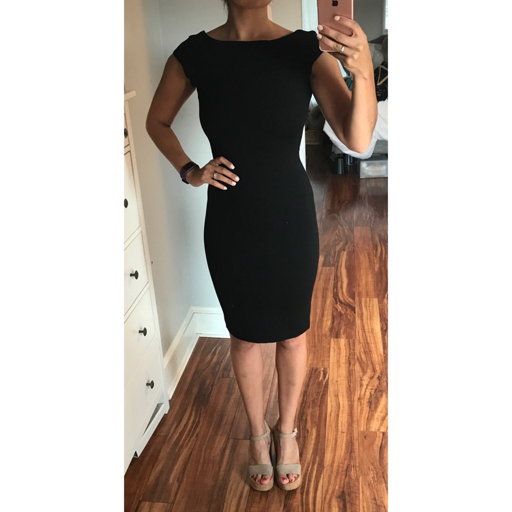 Lulus black bodycon dress with low back