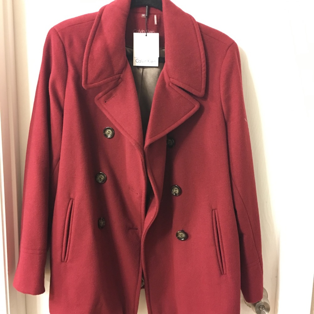 Calvin Klein wool/cashmere pea coat