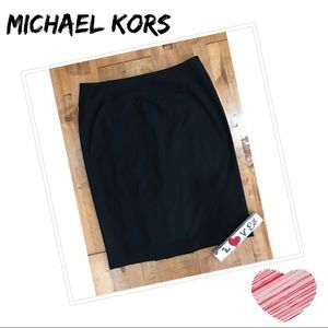 Michael Kors Black Skirt-Pleated Back-Size 10