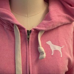 PINK Hooded Sweatshirt With Dog Logo
