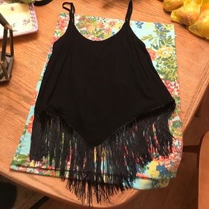 Black fringe tank top!
