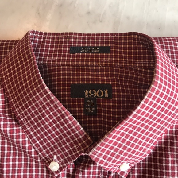 1901 Button Down Dress Shirt 16 1/2 34-35 - Picture 3 of 3