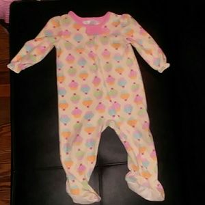 Cupcake onesie jammies