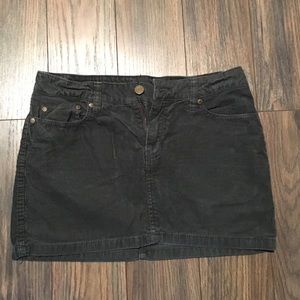 Gray Corduroy Skirt