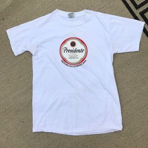 White presidente graphic tee