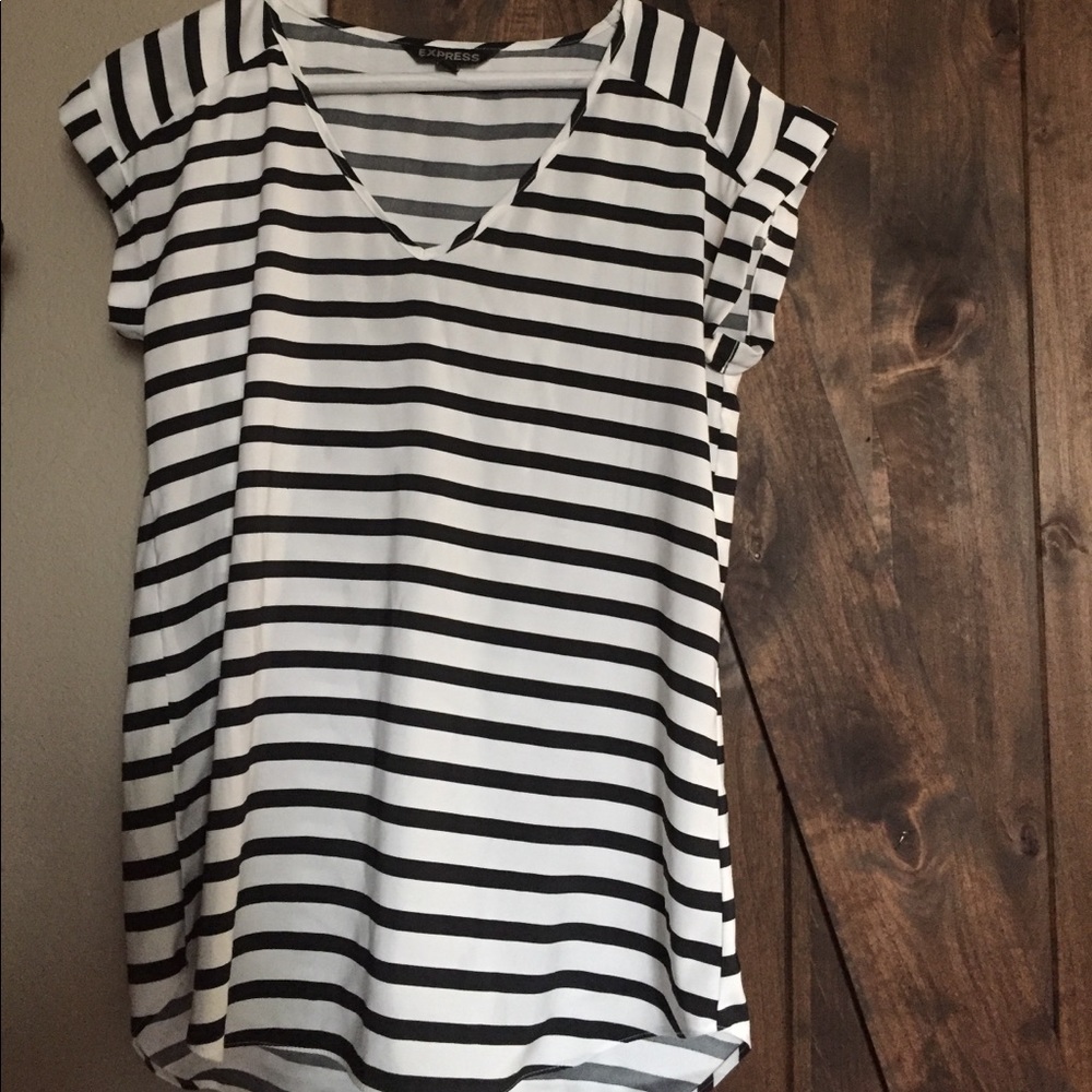 Express Striped v neck shirt