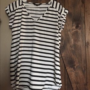 Express Striped v neck shirt