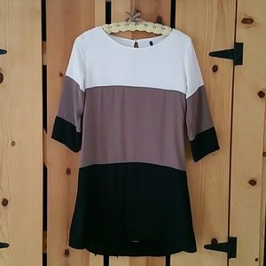 Colorblock shift dress
