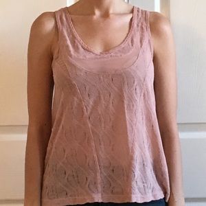 Silence + Noise light pink sleeveless blouse