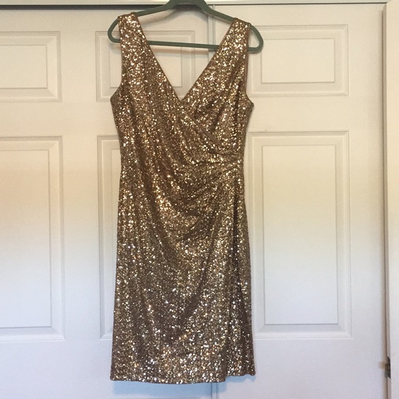 Ralph Lauren Dresses & Skirts - EUC Gold Sequin Dress