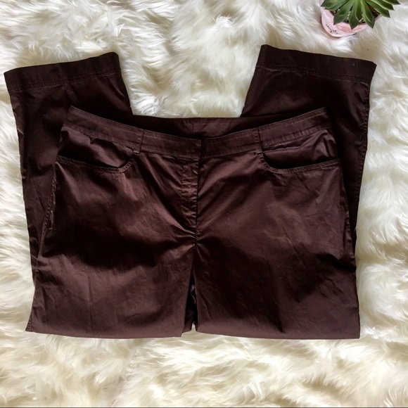 SoCa Brown Lightweight Cropped Capris/Ankle Pants - Picture 3 of 7