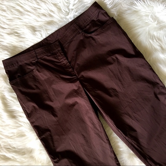 SoCa Brown Lightweight Cropped Capris/Ankle Pants - Picture 4 of 7