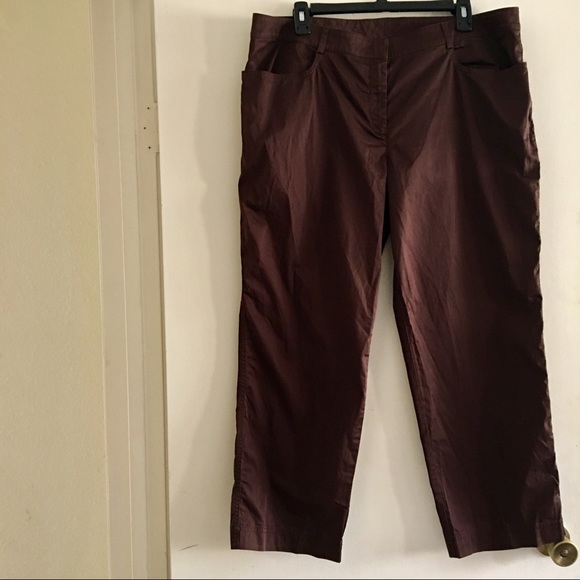 SoCa Brown Lightweight Cropped Capris/Ankle Pants - Picture 7 of 7