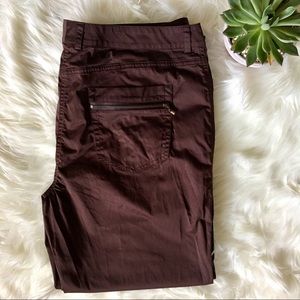 SoCa Brown Lightweight Cropped Capris/Ankle Pants