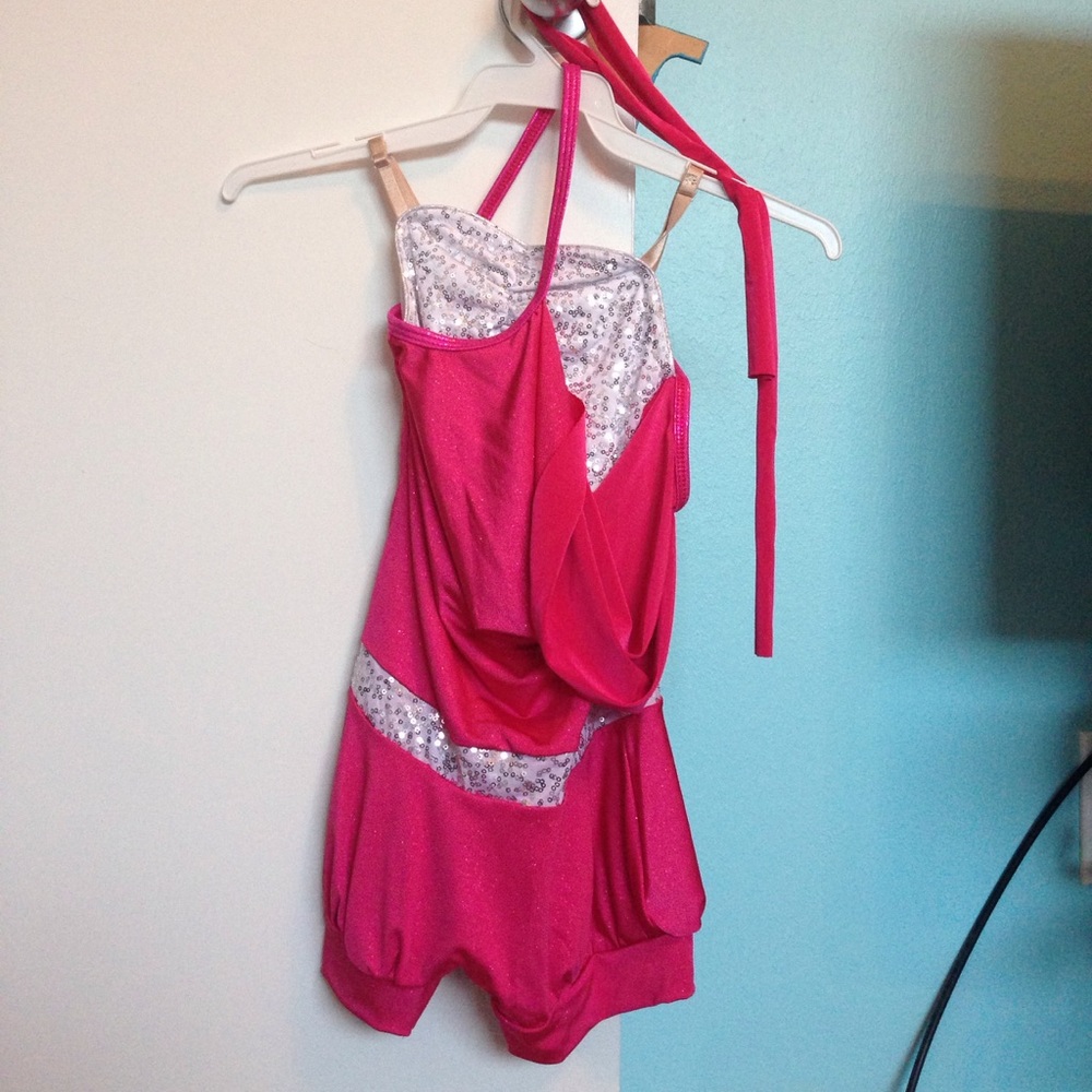 sparkly pink hip hop dance costume
