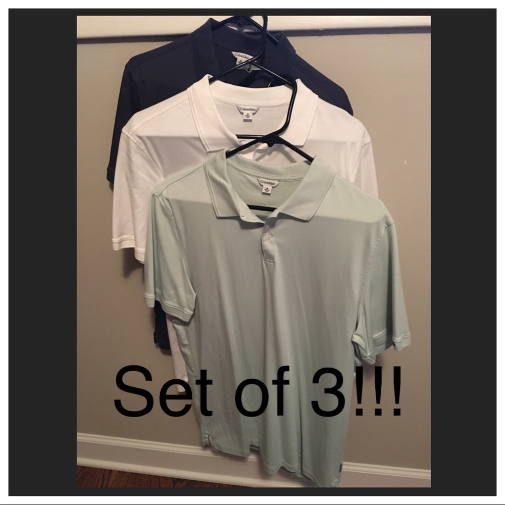Set of 3, Calvin Klein polos! Men's size M
